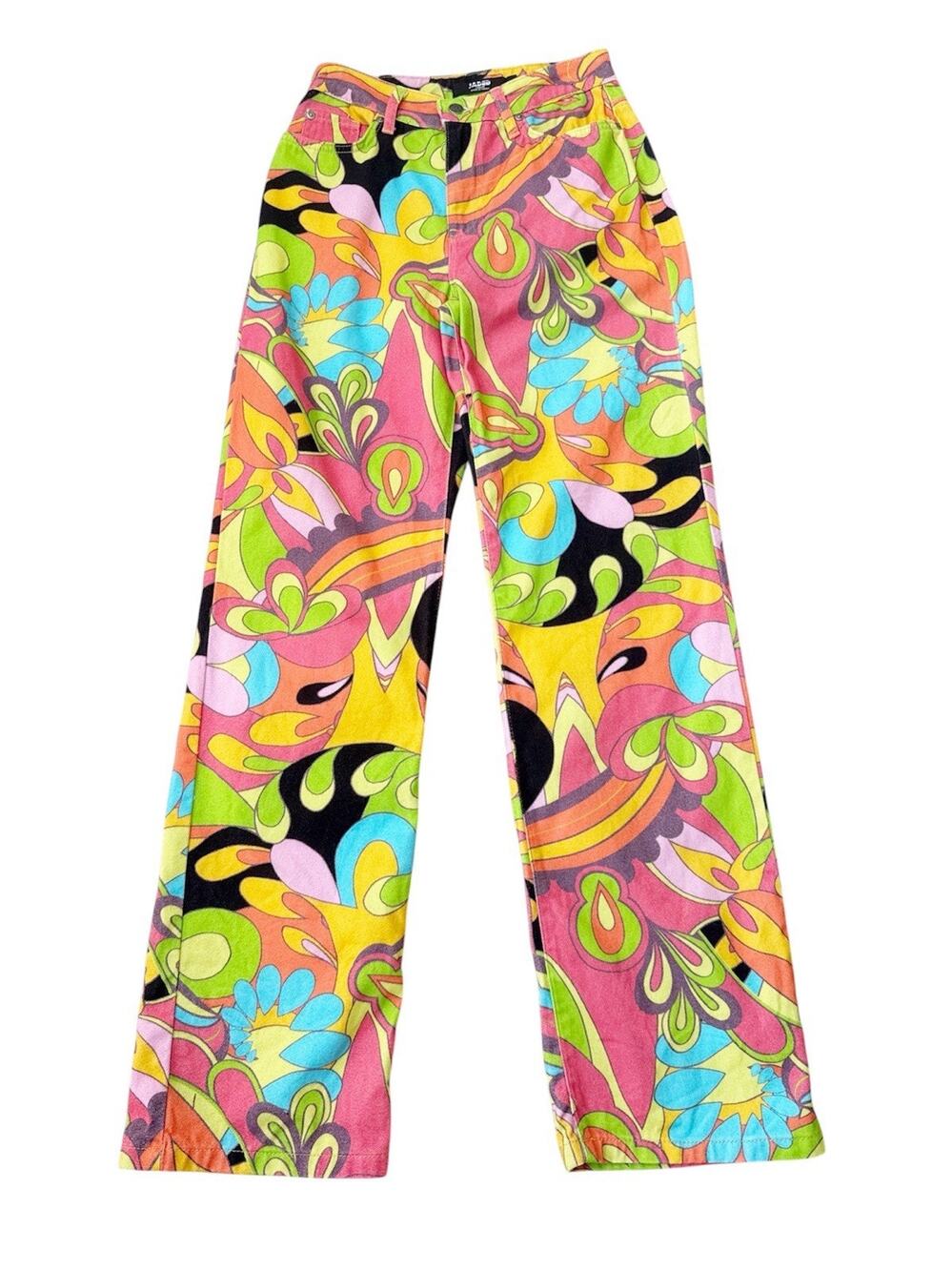 Jaded London Tattoo Slouchy Fit Jeans Festival Rave Hippie Retro 70s Size 26